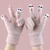 Fashionable  Women S Gloves Cute Yarn Knitted Versatile Cartoon Gloves
