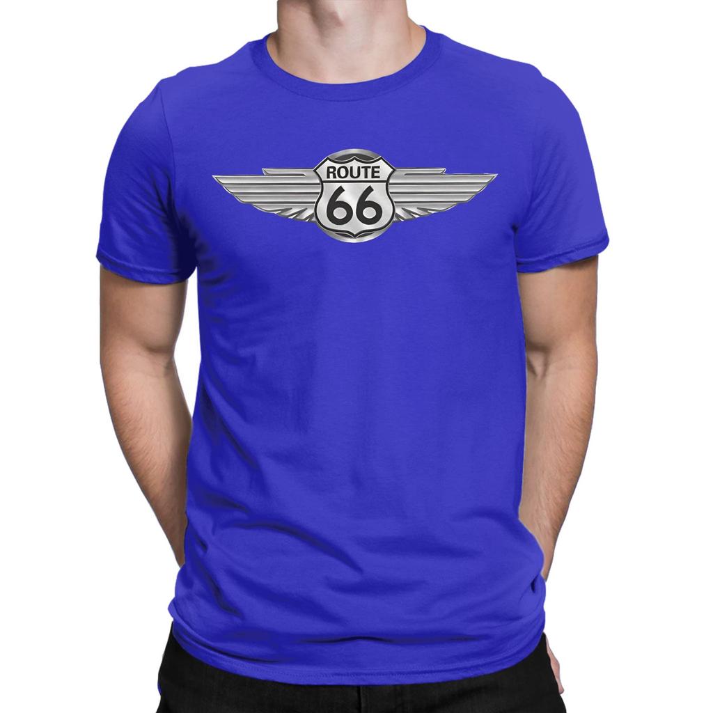 Route 66 Decorative Plate Wings Funny Graphic 100 Cotton Tshirt Route 66 Tees Tops For Unisex