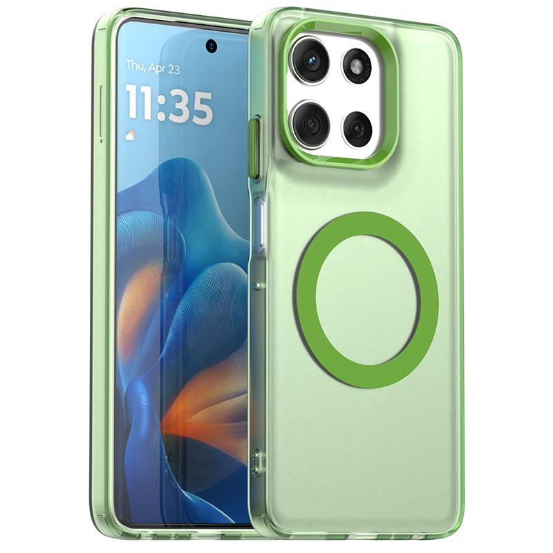 

Магнитный беспроводной чехол для зарядки для Motorola Moto G56 G86, чехол, конфетные цвета, прозрачный чехол, Fundas Coque Motorola Moto G56