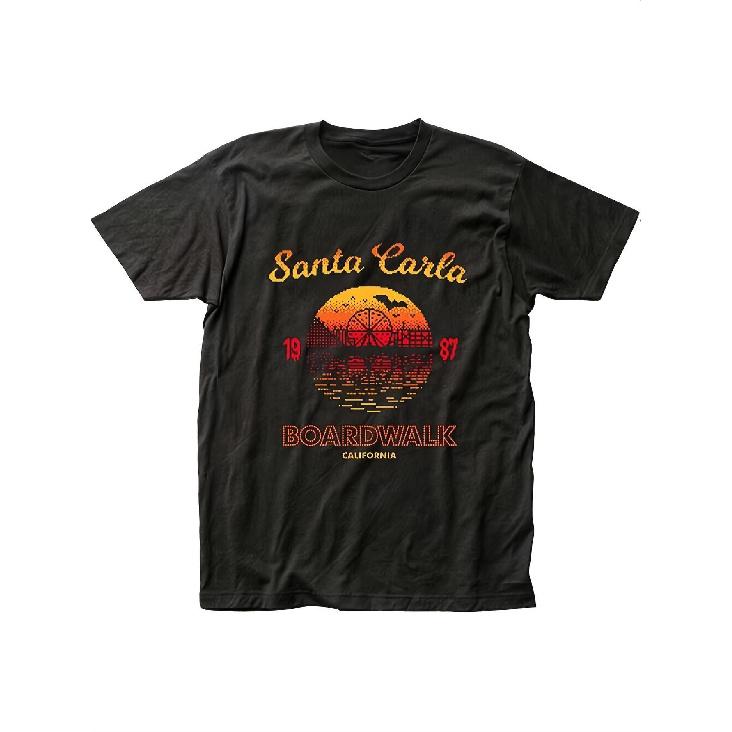 Men S The Lost Boys Santa Carla 1987 Boardwalk California Horrorie Vintage Graphic T-Shirt - 80s Retro Movie Tee with Ferris Wheel & Lost Boys S чёрный