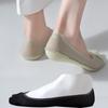 Women Ice Silk Invisible Boat Socks, Solid Color Breathable Mesh Non-Slip Silicone Liner Socks, Sweat Absorbent Odor Resistant for Spring Summer