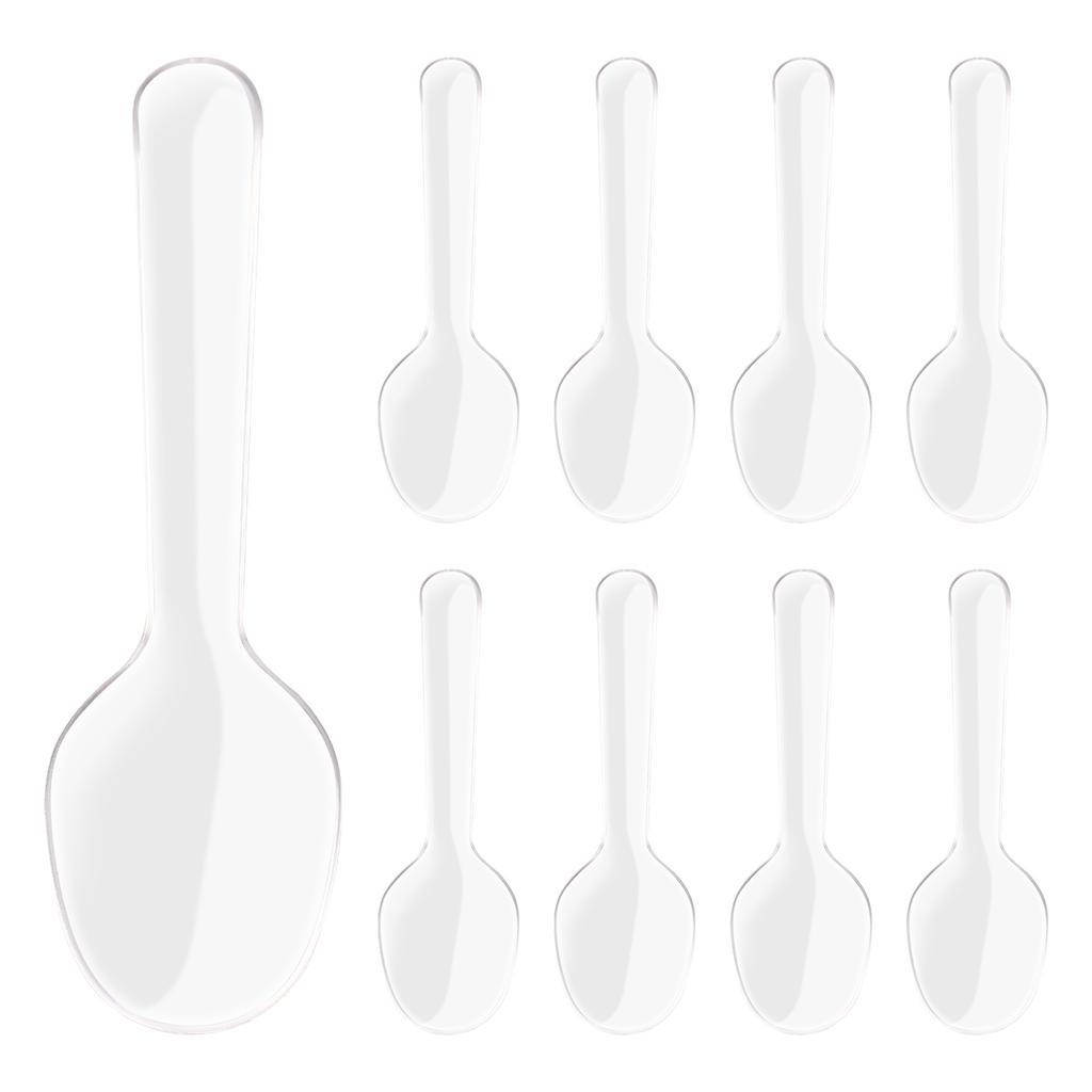 200Pcs Disposable Plastic Spoons Tableware Cutlery Clear Teaspoon Disposable Utensils For Dessert Ice Cream Party Spoon