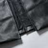 Medieval clothing pu leather coat men's medium and long casual autumn and winter new medieval trench coat