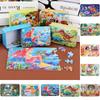 High-quality 60-piece Wooden Puzzle In Iron Box Educational Toy For Kids