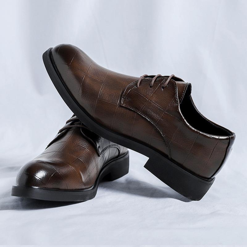 Fashion Spring Autumn Business Formal Black Casual Shoes for Men Fashion New Designer Microfiber Dress Shoes Male