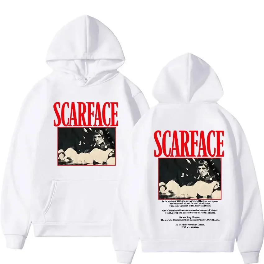 Classic Film Scarface Tony Montana Men Women Hoodies Long-sleeved Sporty Loose Hip-hop Street Fleece Autumn Winter Sweatshirts