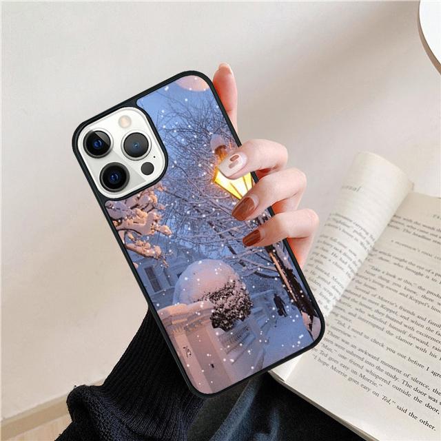 Winterlandschaft Handyhülle Cover Für iPhone 17 Air 15 16e 14 13 12 Pro Max 11 Pro Max Plus Hülle Schale