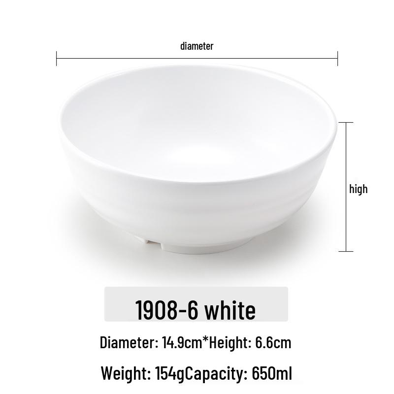 Wonton Mala Tang Melamine Soup Bowl for Rice or Flour Noodles