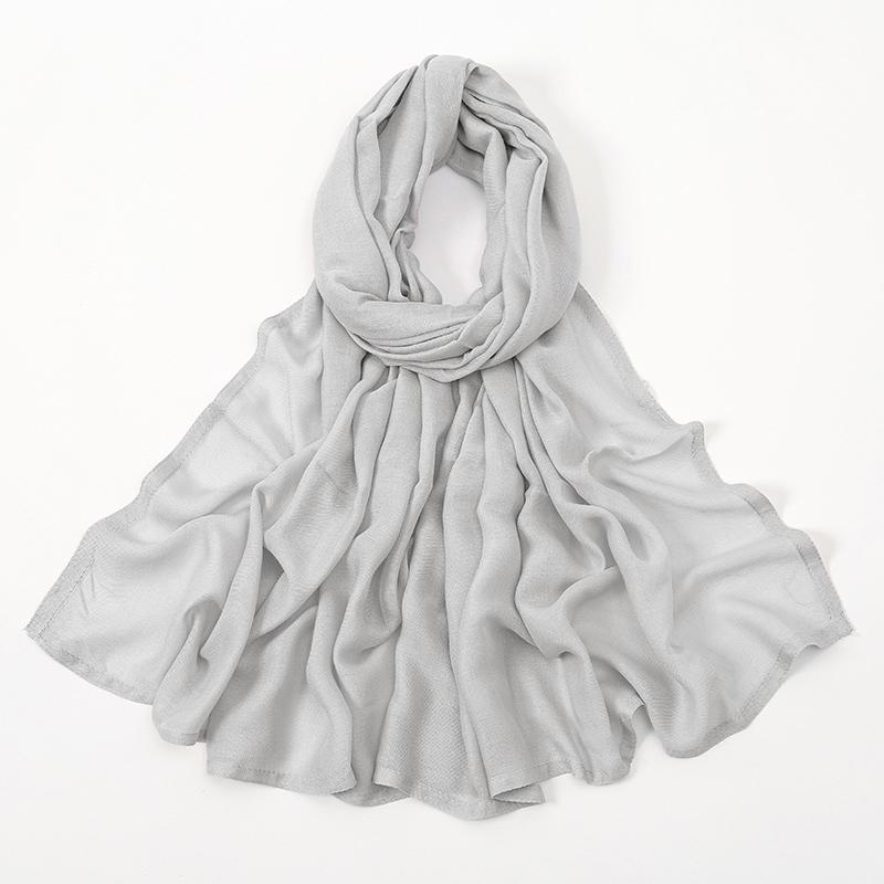 

Мусульманские хиджабы для женщин, шарф, тонкие простые шали, женские мусульманские мягкие вискозные платки, исламский тюрбан, повязка на голову 200x85 см