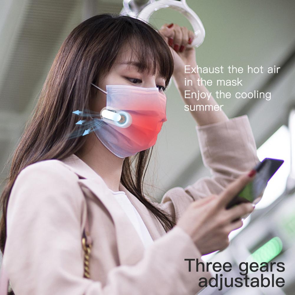 Satın alın K1 Wearable Fan for Face Mask ClipOn Summer Cooling