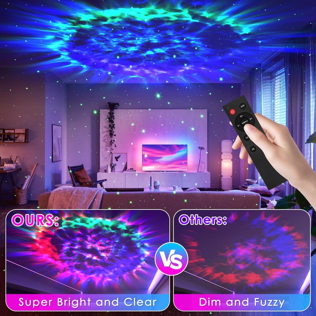 Galaxy Projector for Bedroom Star Light with 17 Lighting Modes Starry Nebula Ceiling Night Light with Timer Remote Control Room Decor