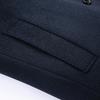 FAPAI Men's Business Stand Collar Wool Blend Overcoat