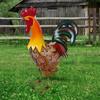 Elegante Scultura di Gallo in Metallo Per Giardino e Decorazione della Casa Ornamenti per Prato sul Retro Con Finitura Resistente alle Intemperie