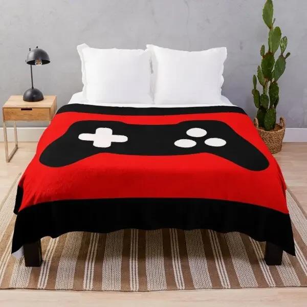 Gamer Fleece Throw Blanket For Bed Sofa Couch,Game Gamepad Flannel Fuzzy Blanket, Modern Game Controller Bed Blanket Room Decor