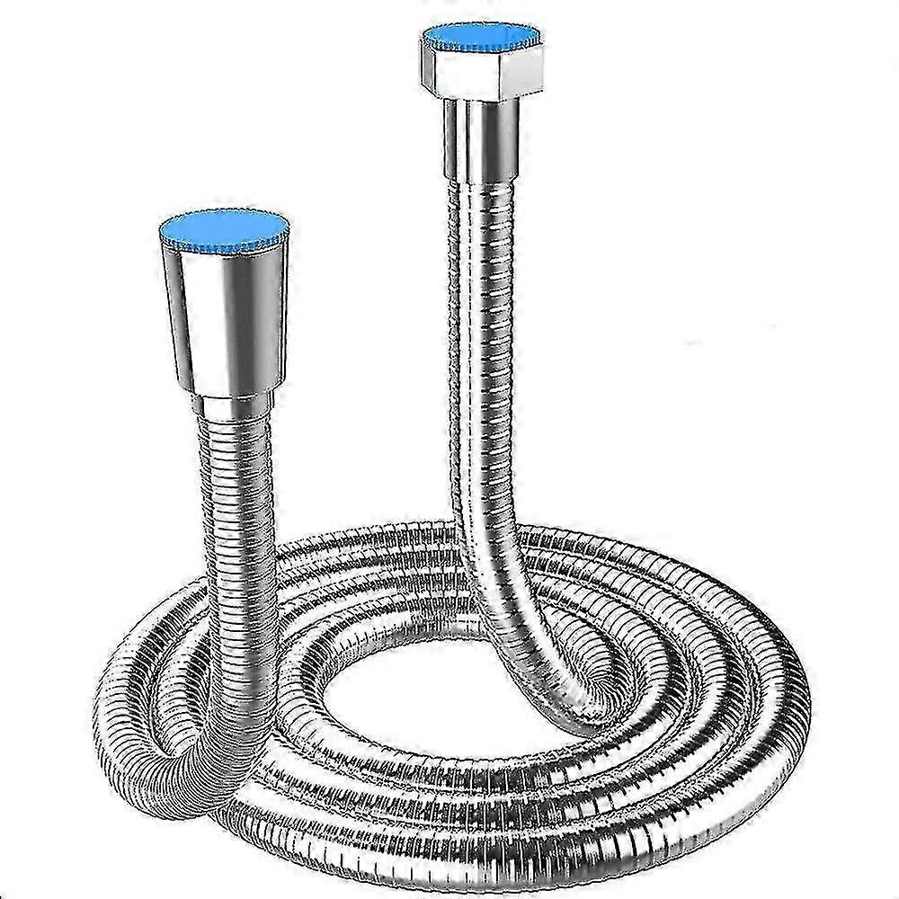 Shower Hose 5m Extra Long Stainless Steel Shower Head Hoses, With Solid Brass Connector, Universal, Anti-burst, Chrome Finish.(500cm) Hwy