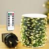30M LED Green Wire String Lights Christmas Fairy Lights Garland With Remote Outdoor Christmas Tree Decor Lights For New Year Party Home Patio