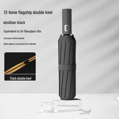 Deluxe 24-Bone Automatic Umbrella: Large Folding Sun & Rain Protection