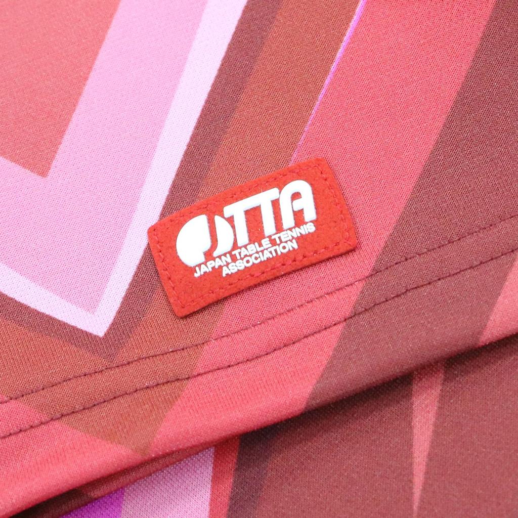 VICTAS Table Tennis Game Shirt JTTA Red Size 512112 V-OLGS236 Women's, Moisture-Wicking, Quick-Drying, Certified, (9000), 3XL,