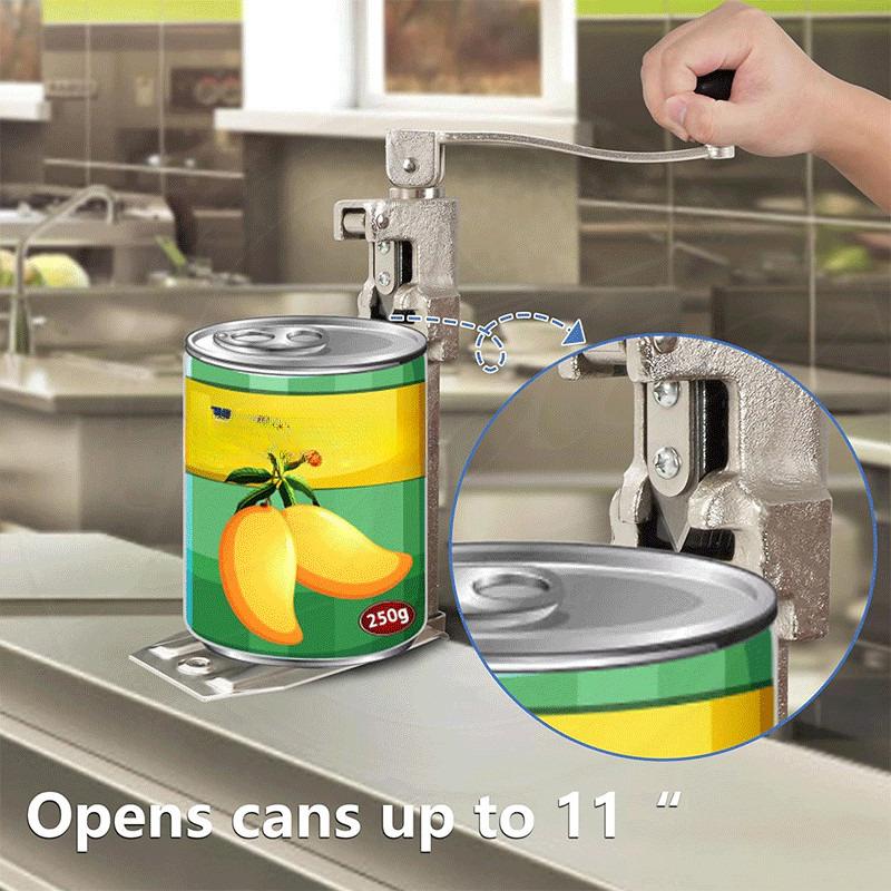 47cm Industrial Table Mount Bottle Tin Opener Heavy-Duty Manual Canned Fruit Bottle Opener Cast Steel Commercial Can Opener