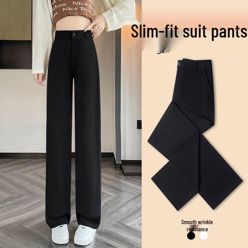 

Women s High-Waist Black Wide-Leg Pants - Spring/Autumn 2024 Collection XS