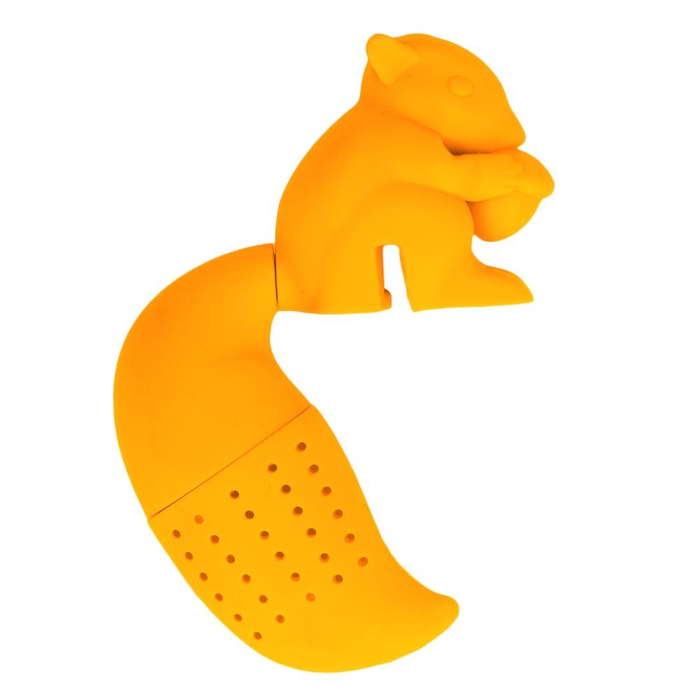Food Grade Squirrel Tea Strainer Squirrel Shape Silicone Tea Strainer Tea Brewing