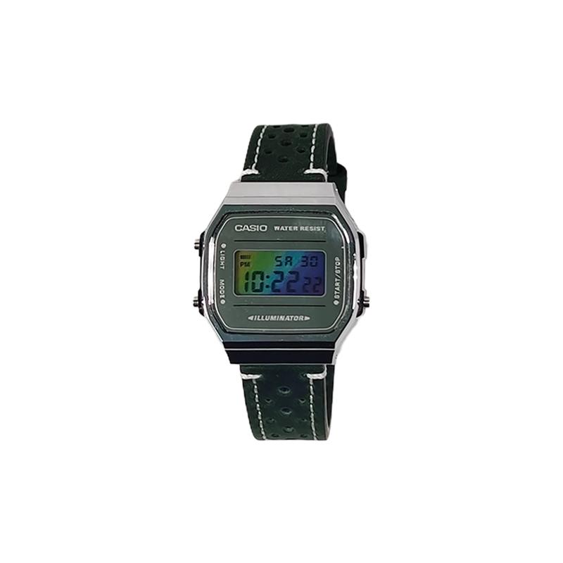 CASIO Customized watch modified series resin case classic retro small square watch life waterproof A168WEM-7 modified-Silver A168WEM-7