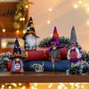 Handmade Felt Gnomes with Hats Halloween Plush Gnome Decoration, Spooky Witch Hat Swedish Tomte Elf Figurine, Soft Fabric Collectibles Mini