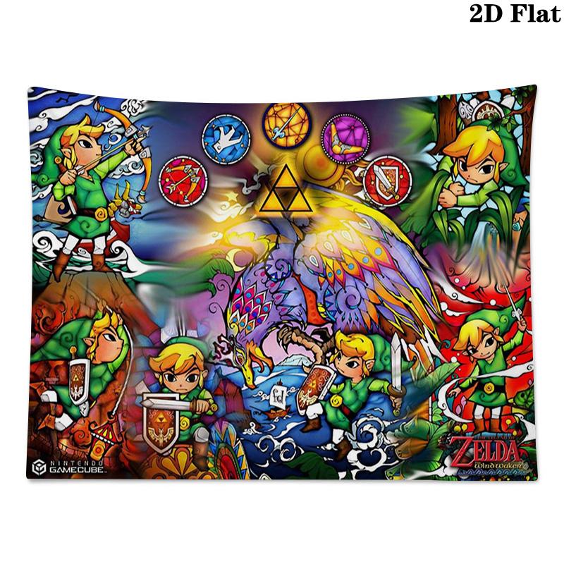 Zelda Wall Tapestry Aesthetic Wall Hanging Printed Fabric Blanket Decorative Tapestries for Bedroom Living Room Home Decor