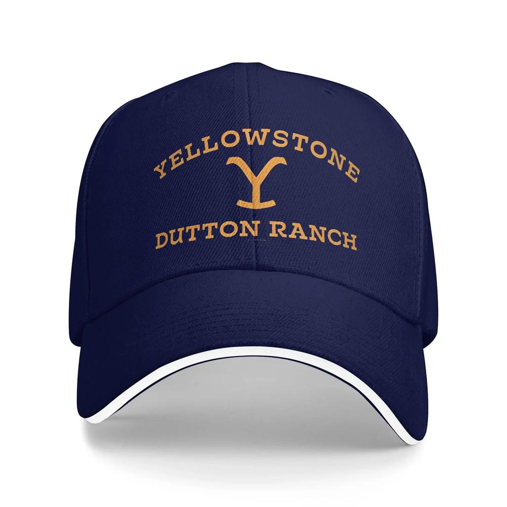 New Baseball Cap Y-Yellowstones Large Gold Dutton Ranch Logo Accessories For Unisex Women Trucker Cap Classic  Sun Cap Adjustable