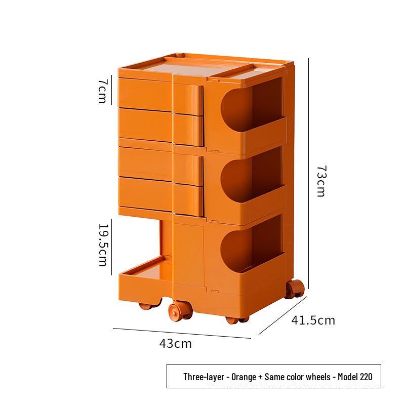 Nordic Rotating Multi-Layer Storage Cabinet: Versatile Makeup, Bedside, or Snack Organizer