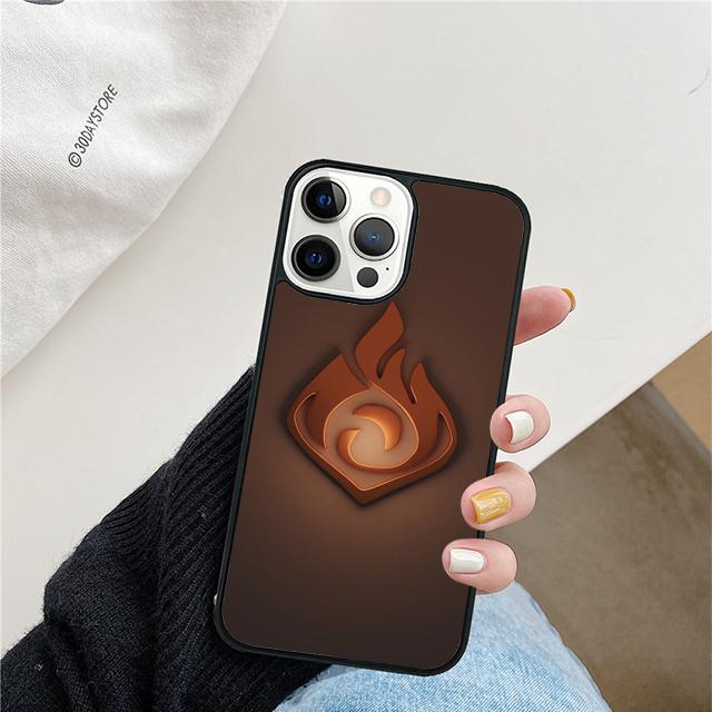 Genshin Impact Elements Phone Case Cover For iPhone 17 Air 15 16 16e 13 14 12 11 Pro Max Coque For Apple Plus fundas
