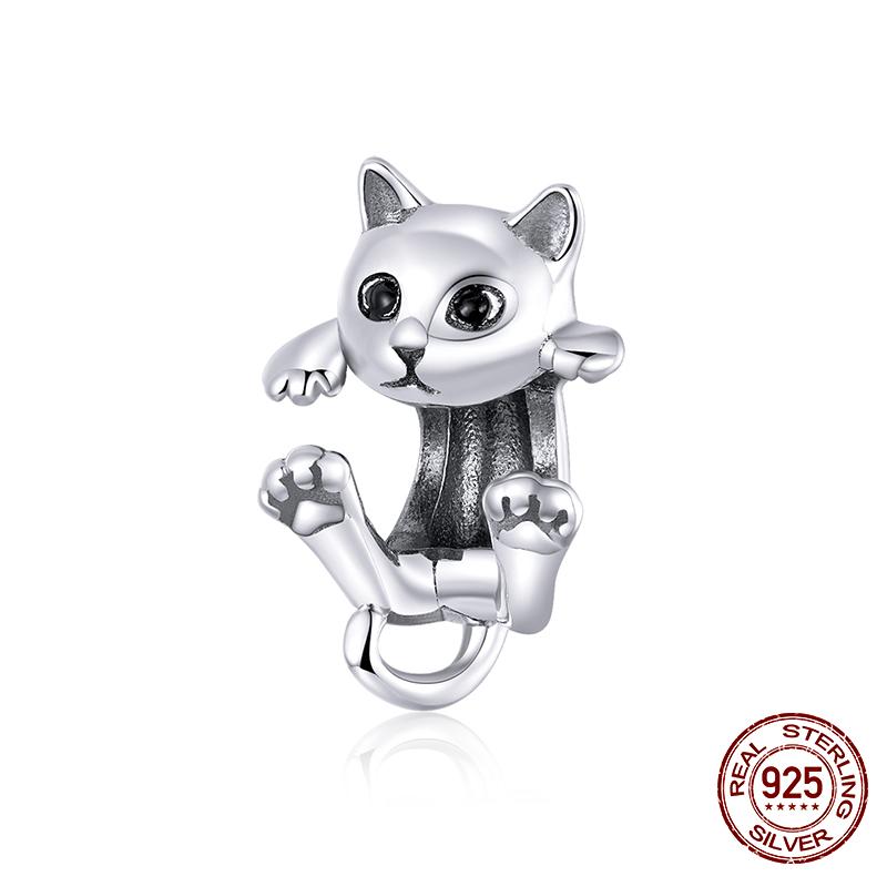 WOSTU Real 925 Silver Heart Beads Flower Retro Pattern Charms Pendant Fit Original DIY Bracelet Necklace Silver Jewelry