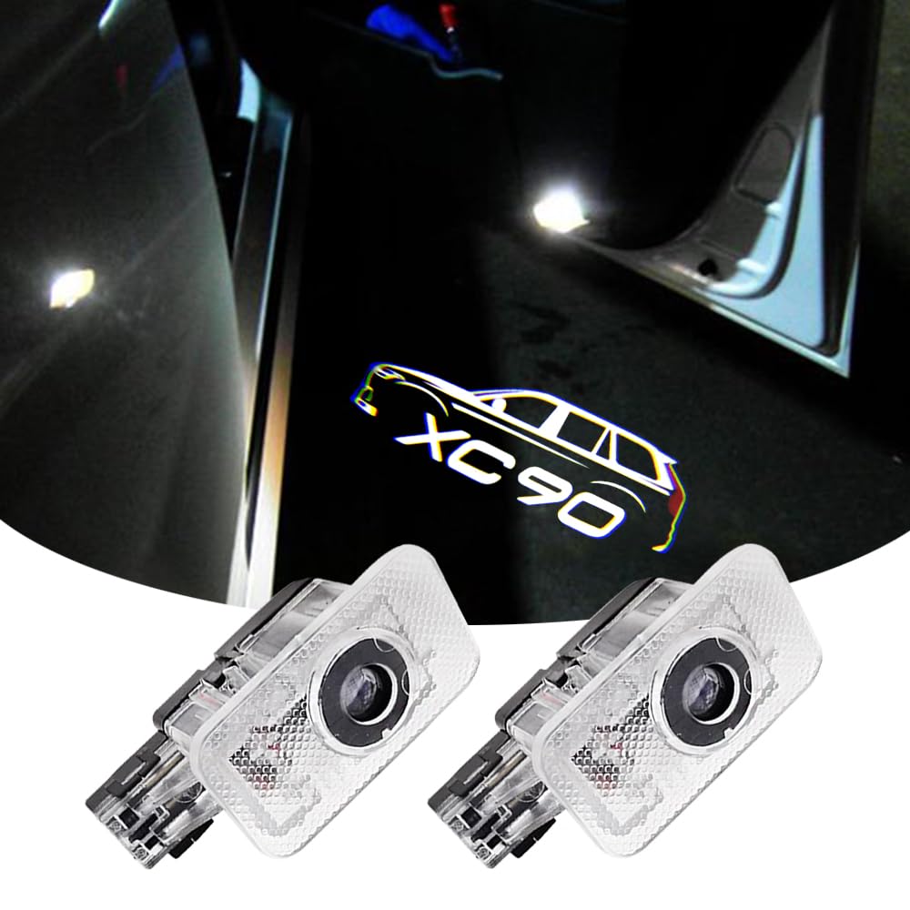 LED Courtesy Lamp for Volvo XC90, Welcome Light, Courtesy Light with Logo Projection and Ghost Shield, Compatible with Volvo XC40, XC60, and XC90