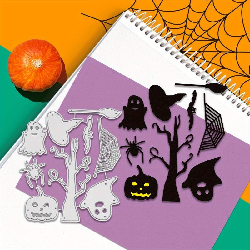 Halloween Cartoon Cutter Set - Carbon Steel Ghost Pumpkin Decorations for Scrapbook and Craft Projects