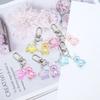 Multifunctioanl Key Ornaments with Colorful Star and Rabbit Shaped Pendant Charm Fashion Metal Key Accessory for Women