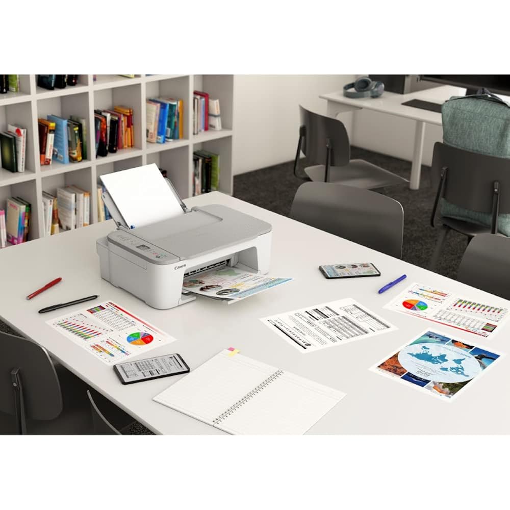 Canon Canon Printer A4 Inkjet Multifunction Printer PIXMA TS3530 White Wi-Fi Compatible for Telew...