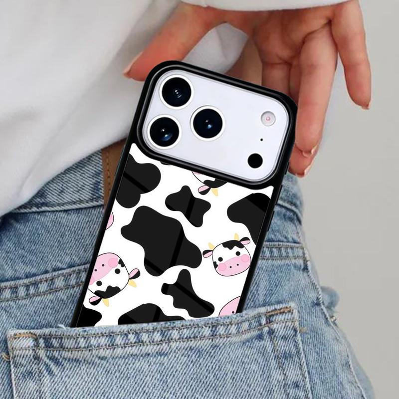 Animal Cute Cartoon Cow Phone Case for iPhone 16e 15 14 13 12 17 Pro Max Plus Air 17pro Cover Coque