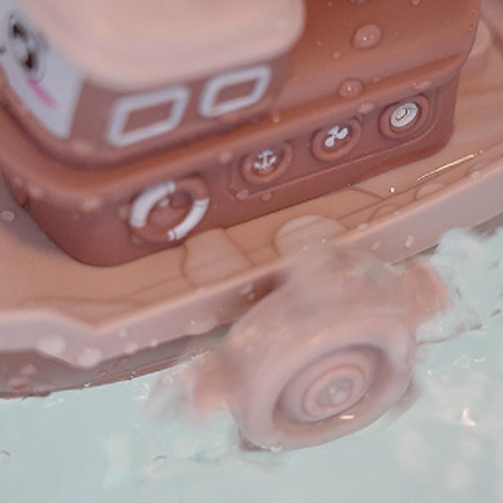 1Pc Baby Shower Cartoon Clockwork Boat Toy Children Clockwork Ship Kids Toys Cute Water Boy Flo P9A4