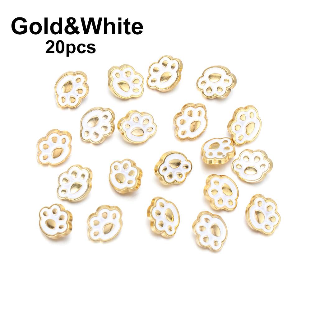 Girl Gift Craft Cat Paw Pattern Mini Buttons Clothing Sewing Buckle Metal Buckles DIY Doll Clothes