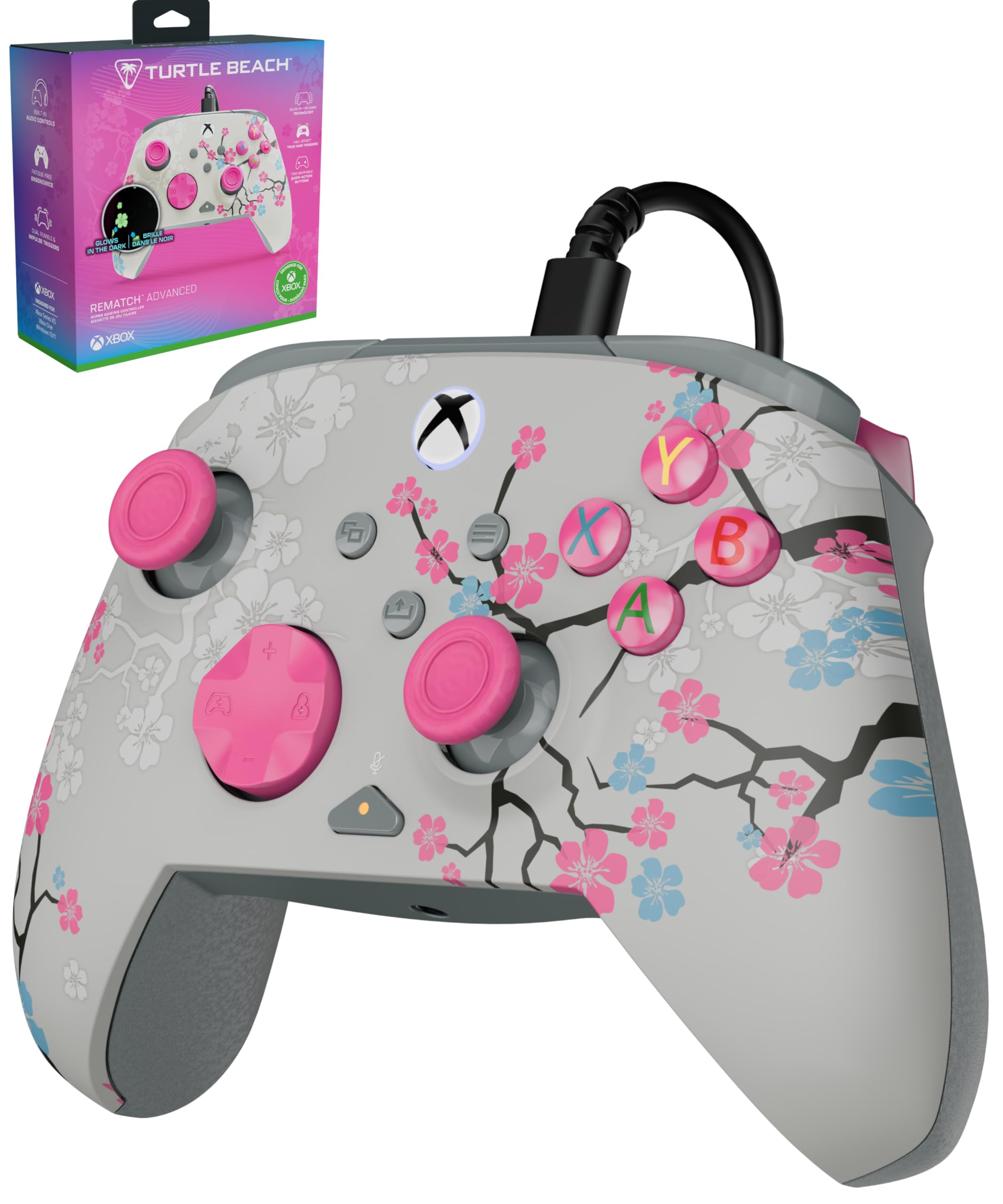 

Officially Licensed Xbox Turtle Beach REMATCH ADVANCED Cherry Compatible with Xbox Series Xbox and Windows PC Hair Trigger Dual Ergonomic Audio