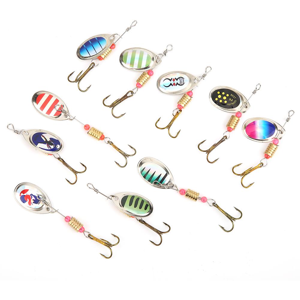 Rotating Metal Sequins Fish Hook Artificial Fishing Lures Bait Fishing Tackle Accessory