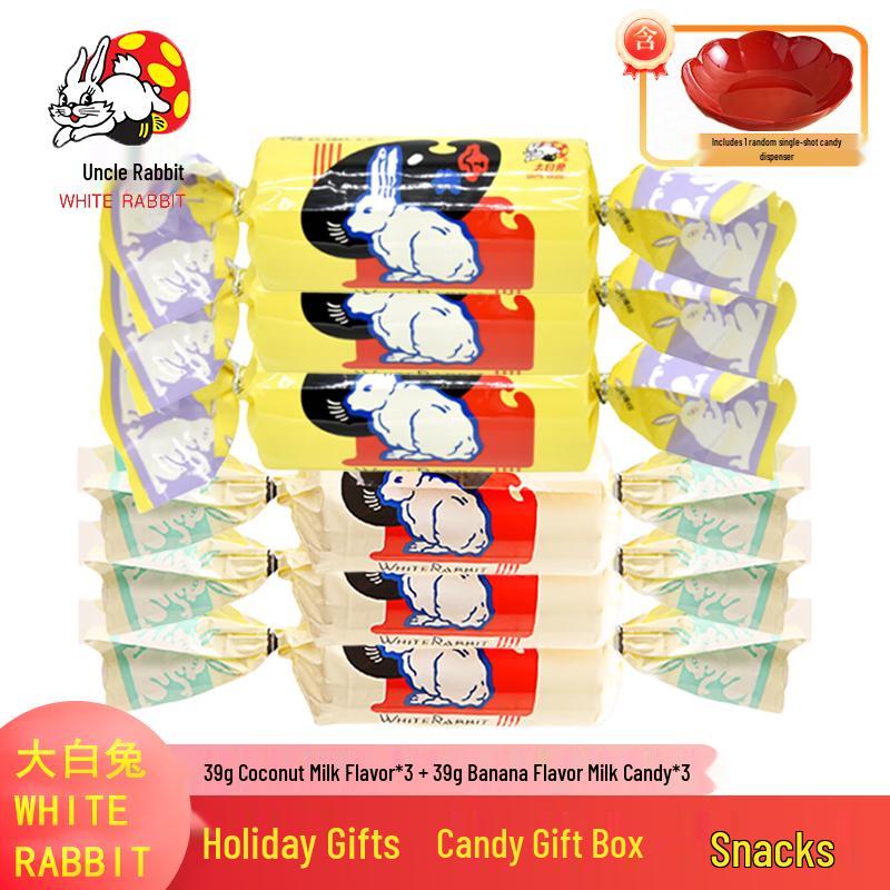 White Rabbit Milk Candy Assortment Gift Set with Dispenser