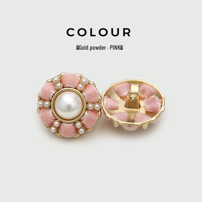 Luxury Handwoven Metal Pearl Diamond Coat Buttons