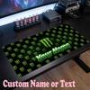 Tappetino per Mouse Personalizzato con Nome Testo Monster Energy, Tappetino Grande per Scrivania, Regalo Personalizzato per Ufficio di Casa