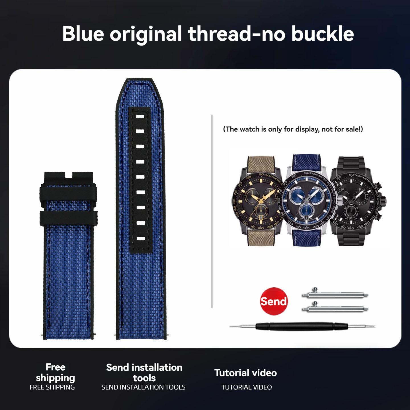 

22mm Nylon Watchband For Tissot 1853 T-Sport series T125.617 canvas Watch strap t120.417 Silicone bottom quick release wristband 22mm
