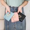 Korean Style 2026 Women's Heart-Shaped Tri-Fold Short Wallet and Coin Purse