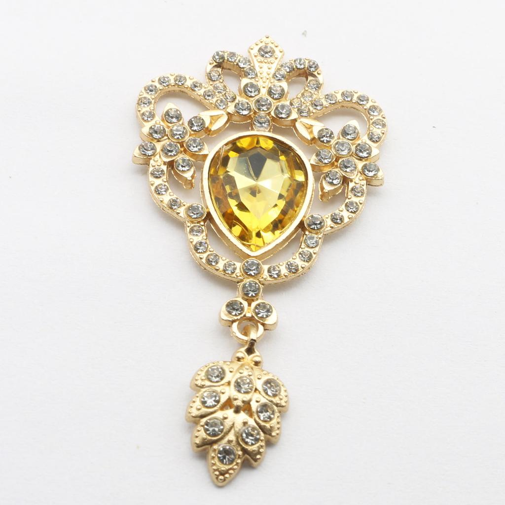 LKERAN 5 Pieces of 35 * 69MM Creative Crown Alloy Pendant, Wedding, Hair Accessories, DIY Brooch, Clothing Accessories