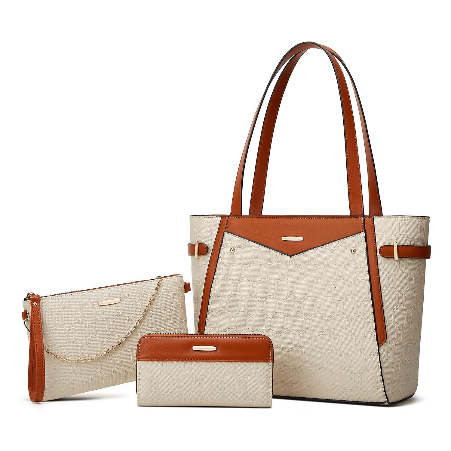 

Autumn Fashion Retro Simple Fashion Women S Bag Tote Bag Three-Piece Set