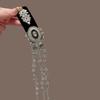 Ethnic Style Hair Clip Fashion Hair Accessories Full Diamond Flash Tassel Headwear Retro Hairpin Imitation Silver Duckbill Clip