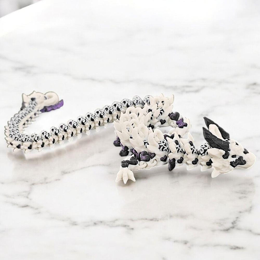 Chinese Dragon 3D Printed Dragon Simulated Eye 3D Articulated Dragon Toys  Kid Gift